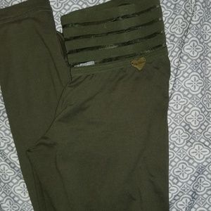 Military green leggings